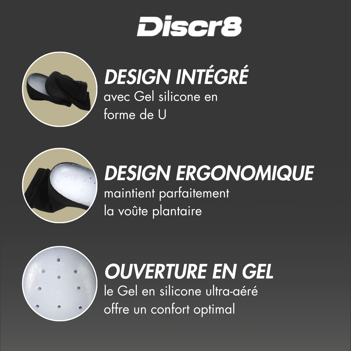 DISCR8® CHAUSETTES PRO - HAUTEUR BOOST